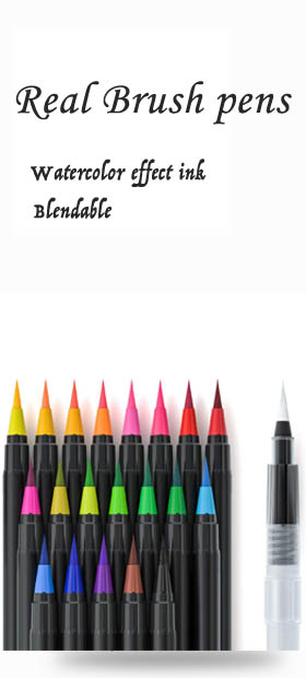 watercolor brush marker pen